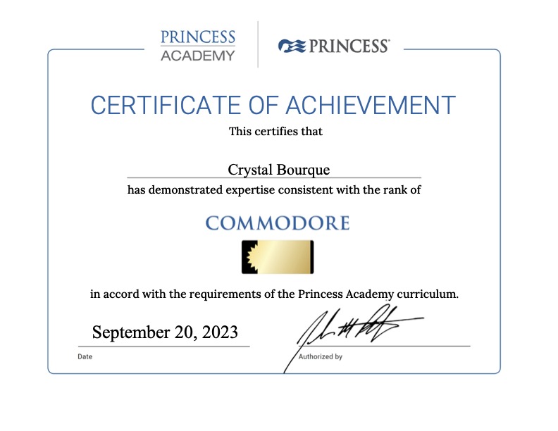 Princess Certificate